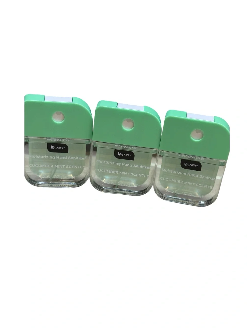 B.Pure Cucumber Mint Scented Moisturizing Hand Sanitizer Spray, 3 Pack NWT